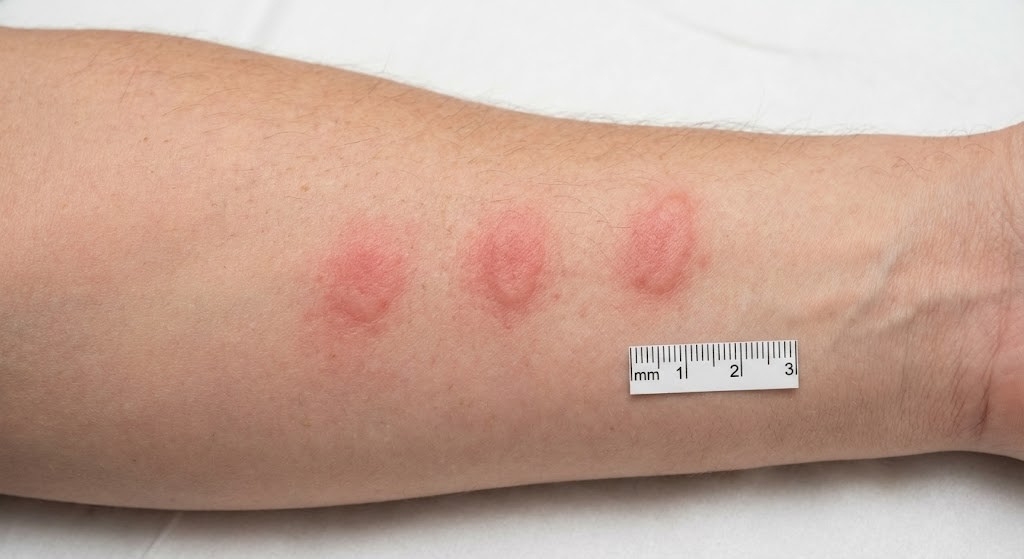 Comment reconnaître les piqûres de punaises de lit alignées sur la peau