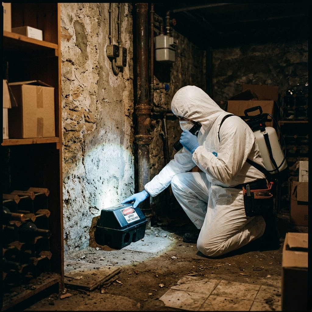 technicien dératisation professionnel intervention rats souris été cave Occitanie